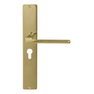 Chalet Square Backplate E48 Keyhole in Polished Brass