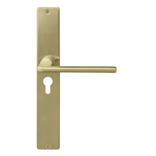 Chalet Square Backplate E48 Keyhole in Satin Brass Unlaquered