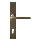 Chalet Square Backplate E85 Keyhole in Brushed Bronze