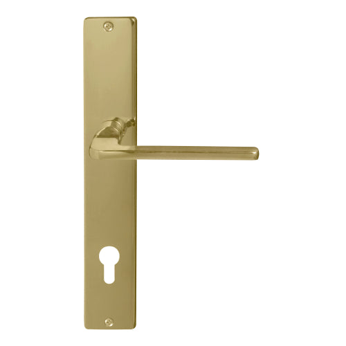Chalet Square Backplate E85 Keyhole in Polished Brass