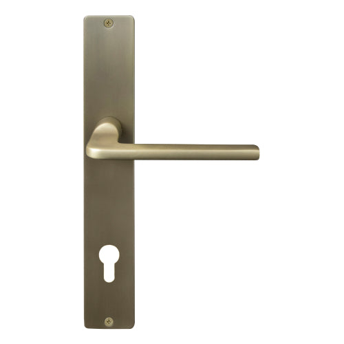 Chalet Square Backplate E85 Keyhole in Roman Brass