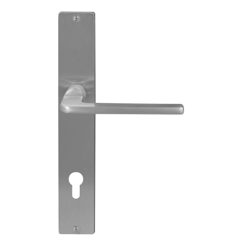 Chalet Square Backplate E85 Keyhole in Satin Chrome