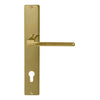 Chalet Square Backplate E85 Keyhole in Polished Brass Unlacquered
