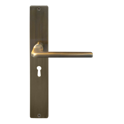 Chalet Square Backplate Std Keyhole in Brushed Bronze