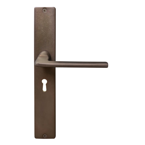 Chalet Square Backplate Std Keyhole in Matt Antique Bronze