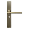 Chalet Square Backplate Std Keyhole in Roman Brass