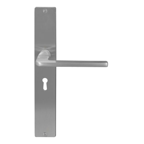 Chalet Square Backplate Std Keyhole in Satin Chrome