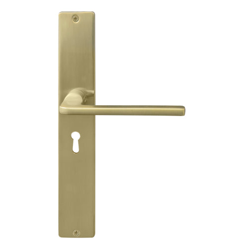 Chalet Square Backplate Std Keyhole in Satin Brass Unlaquered