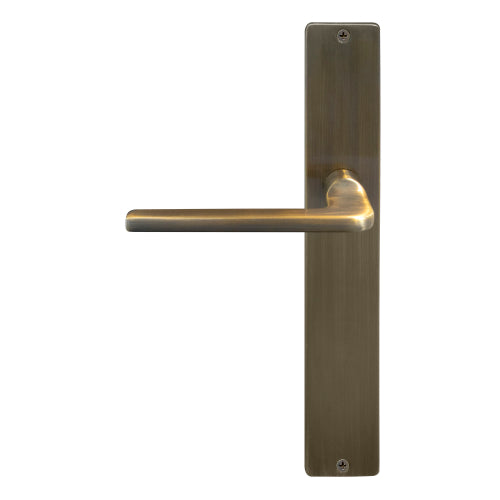 Chalet Square Backplate Dummy Lever - LH in Brushed Bronze