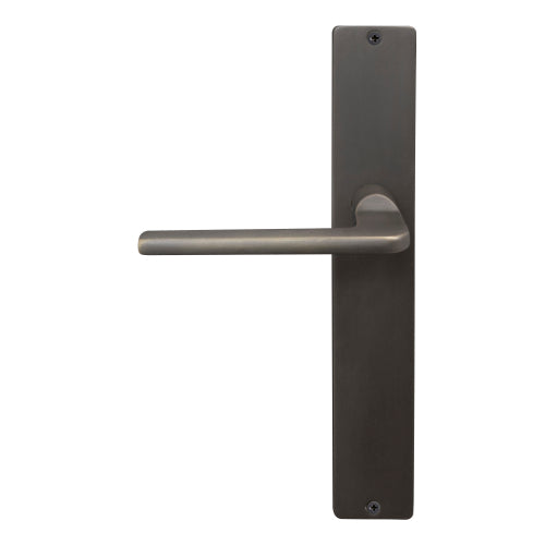 Chalet Square Backplate Dummy Lever - LH in Dark Roman Brass