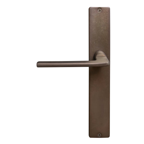 Chalet Square Backplate Dummy Lever - LH in Matt Antique Bronze