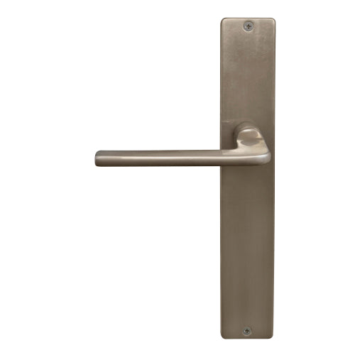 Chalet Square Backplate Dummy Lever - LH in Natural Bronze