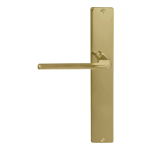 Chalet Square Backplate Dummy Lever - LH in Polished Brass