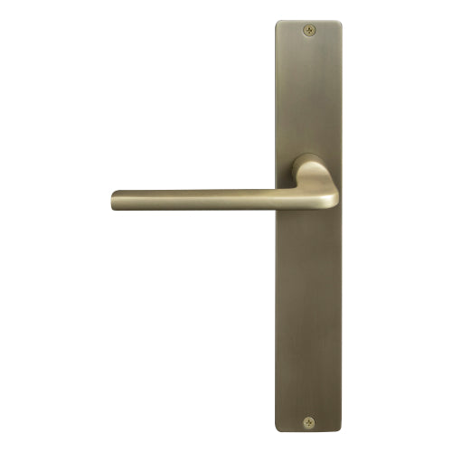 Chalet Square Backplate Dummy Lever - LH in Roman Brass