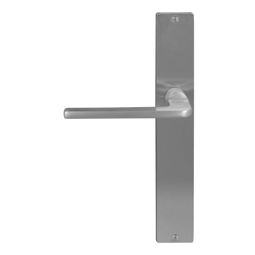 Chalet Square Backplate Dummy Lever - LH in Satin Chrome