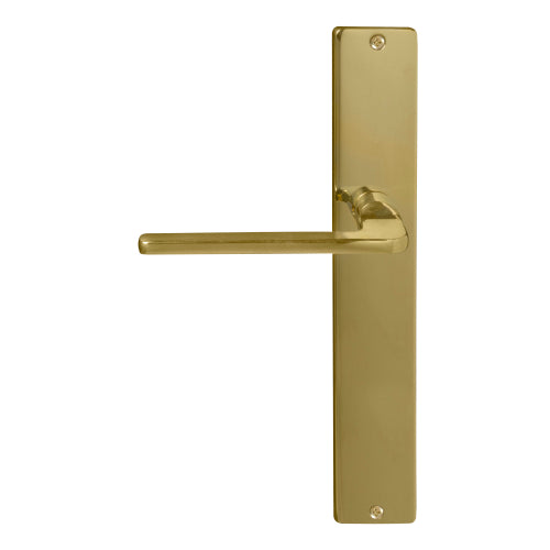Chalet Square Backplate Dummy Lever - LH in Polished Brass Unlacquered