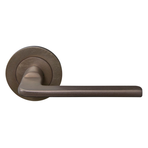 Chalet 64mm Large Rose Lever Set in Matt Antique Bronze