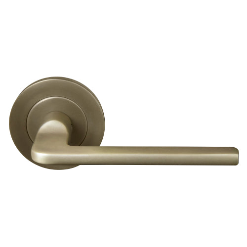 Chalet 64mm Large Rose Lever Set in Roman Brass