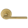 Chalet 64mm Large Rose Lever Set in Rumbled Brass