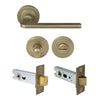 Chalet Round Rose Privacy Set in Roman Brass