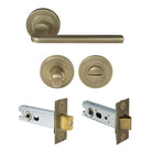 Chalet Round Rose Privacy Set in Roman Brass