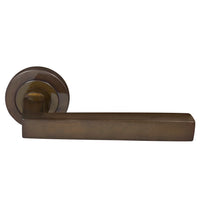 Federal 52mm Round Rose Lever Set in Antique Bronze