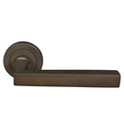Federal 52mm Round Rose Lever Set in Matt Antique Bronze