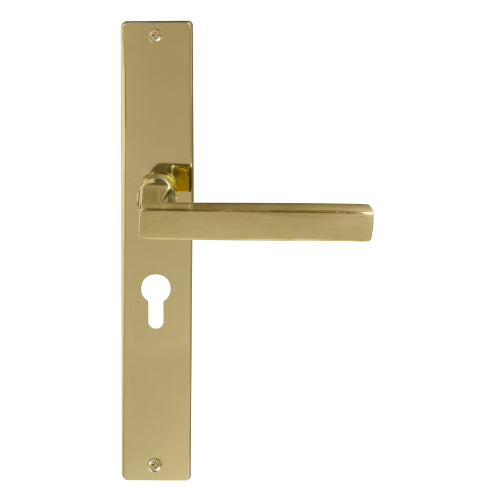 Federal Square Backplate E48 Keyhole in Polished Brass