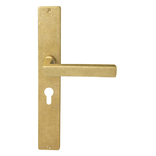 Federal Square Backplate E48 Keyhole in Rumbled Brass