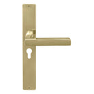 Federal Square Backplate E48 Keyhole in Satin Brass Unlaquered