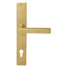 Federal Square Backplate E85 Keyhole in Rumbled Brass