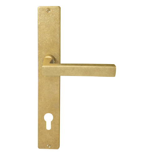 Federal Square Backplate E85 Keyhole in Rumbled Brass