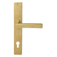 Federal Square Backplate E85 Keyhole in Rumbled Brass