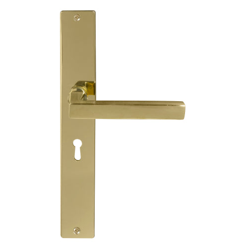 Federal Square Backplate Std Keyhole in Polished Brass