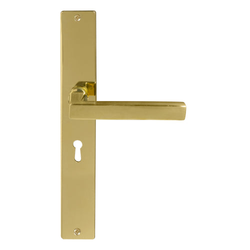 Federal Square Backplate Std Keyhole in Polished Brass Unlacquered
