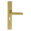 Federal Square Backplate Std Keyhole in Polished Brass Unlacquered