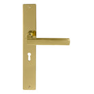 Federal Square Backplate Std Keyhole in Polished Brass Unlacquered