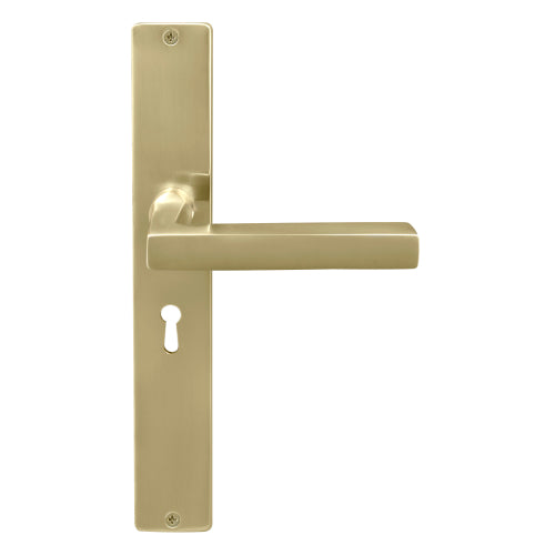 Federal Square Backplate Std Keyhole in Satin Brass Unlaquered