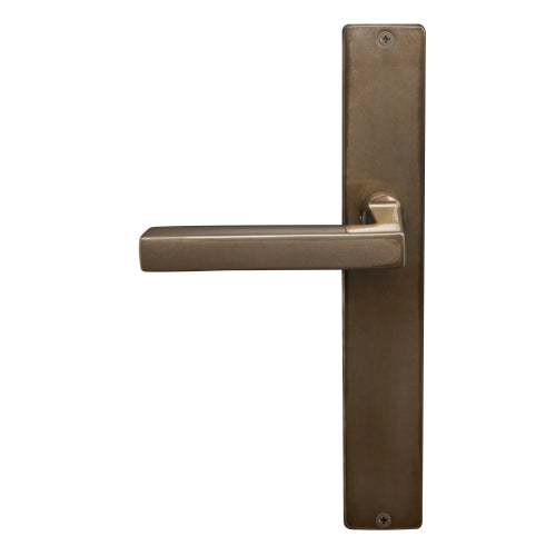 Federal Square Backplate Dummy Lever - LH in Antique Bronze
