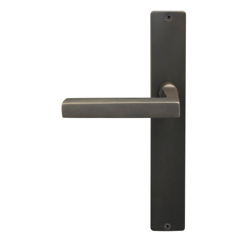 Federal Square Backplate Dummy Lever - LH in Dark Roman Brass