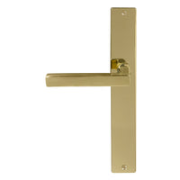 Federal Square Backplate Dummy Lever - LH in Polished Brass