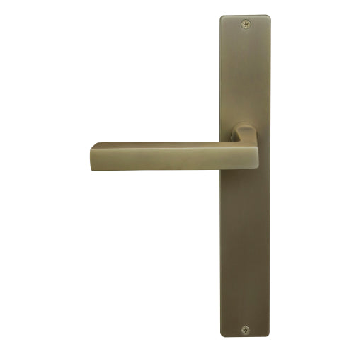Federal Square Backplate Dummy Lever - LH in Roman Brass