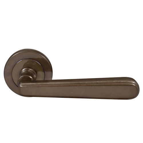 Villa 52mm Round Rose Lever Set in Antique Bronze