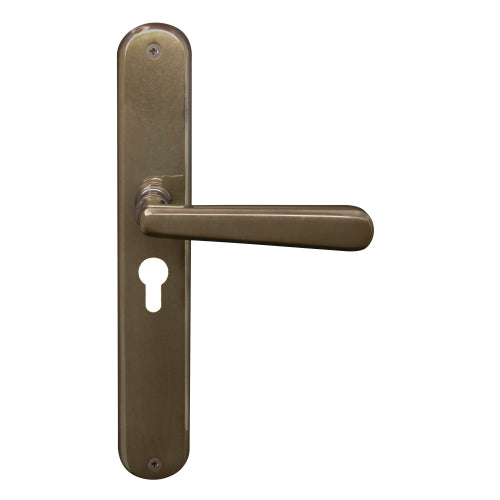 Villa Oval Backplate E48 Keyhole in Antique Bronze