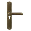 Villa Oval Backplate E48 Keyhole in Brushed Bronze