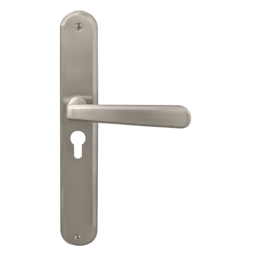 Villa Oval Backplate E48 Keyhole in Brushed Nickel