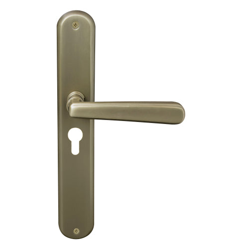 Villa Oval Backplate E48 Keyhole in Roman Brass