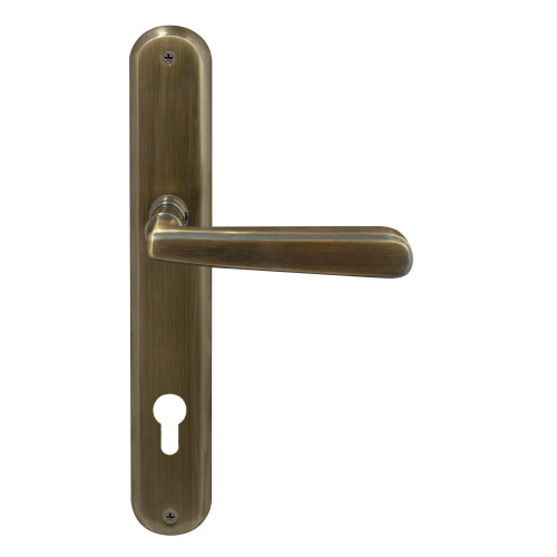 Villa Oval Backplate E85 Keyhole in Brushed Bronze