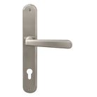 Villa Oval Backplate E85 Keyhole in Brushed Nickel