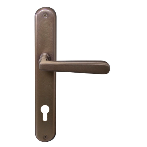 Villa Oval Backplate E85 Keyhole in Matt Antique Bronze